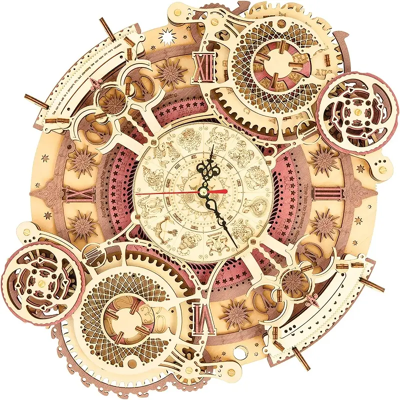 Robotime ROKR Zodiac Wall Clock 3D Wooden Puzzle Building Toys 33.5x29.5x5.5cm 1PC,Home decoration, bookshelf decoration,Craft Gifts for Adults and Teens,Educational toys Robotime ROKR Zodiac Wall Clock 3D Wooden Puzzle Building Toys 33.5x29.5x5.5cm 1PC,Home decoration, bookshelf decoration,Craft Gifts for Adults and Teens,Educational toys