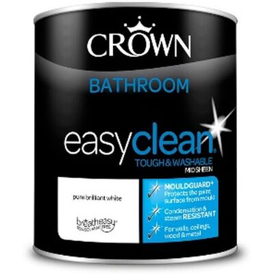 Crown Easyclean Bathroom White 2.5L - Paint Crown Easyclean Bathroom White 2.5L - Paint