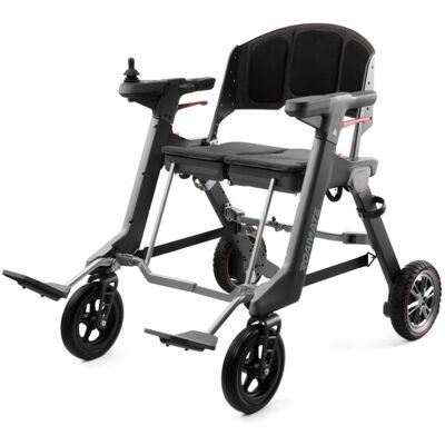 ROAMATE RMM-001 (Black), 3-in-1 Smart Travel Mobility Aid, Walker Mode, Power Wheelchair Mode, Trolley Mode, Airplane-Friendly, One-Hand Folding System, Over-Speed Protection ROAMATE RMM-001 (Black), 3-in-1 Smart Travel Mobility Aid, Walker Mode, Power Wheelchair Mode, Trolley Mode, Airplane-Friendly, One-Hand Folding System, Over-Speed Protection