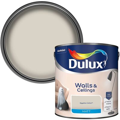 Dulux Matt Emulsion Paint - Egyptian Cotton - 2.5L Dulux Matt Emulsion Paint - Egyptian Cotton - 2.5L