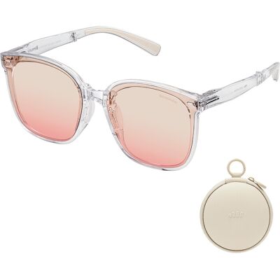 Beneunder FD421, Oversized Foldable Sunglasses, UV400 & Anti-Glare Lenses, Lightweight Blush Frame for Driving/Travel, Pink Beneunder FD421, Oversized Foldable Sunglasses, UV400 & Anti-Glare Lenses, Lightweight Blush Frame for Driving/Travel, Pink