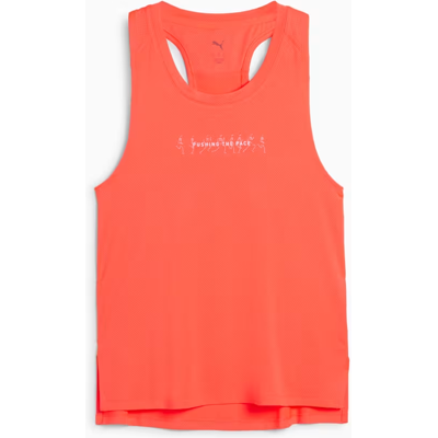 Puma Women's Run Graphic Mesh Singlet - Glowing Red Puma Women's Run Graphic Mesh Singlet - Glowing Red