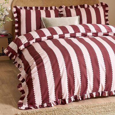 Wylder Duvet Cover Set Bridie Burgundy/Blossom Single Wylder Duvet Cover Set Bridie Burgundy/Blossom Single