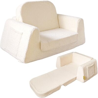 BanaSuper Kids Sofa, 2-in-1 Convertible Toddler Chair, Comfy Flip Out Bed for Children, Plush Kids Couch & Armchair, Extra Sturdy Wide Base, Machine Washable Cover, Gift for Boys Girls, Creamy Beige BanaSuper Kids Sofa, 2-in-1 Convertible Toddler Chair, Comfy Flip Out Bed for Children, Plush Kids Couch & Armchair, Extra Sturdy Wide Base, Machine Washable Cover, Gift for Boys Girls, Creamy Beige