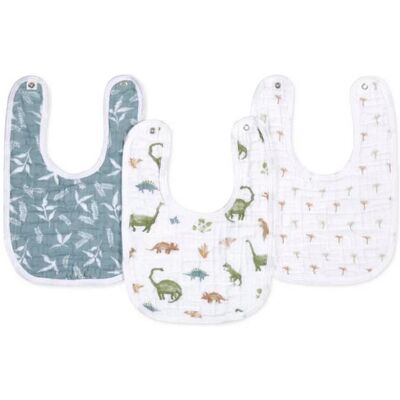 aden + anais - Essentials - 100% Cotton - Dino Jungle - Baby Bibs aden + anais - Essentials - 100% Cotton - Dino Jungle - Baby Bibs