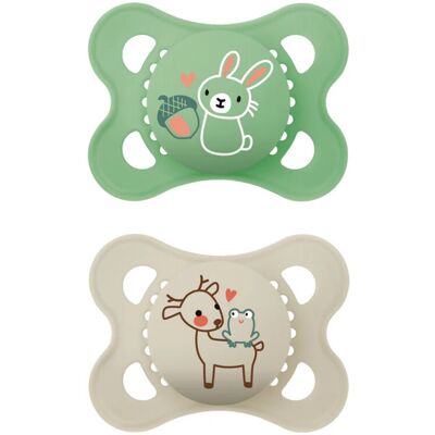 MAM Original 0-6m Soother 2pk (Assorted Colours) MAM Original 0-6m Soother 2pk (Assorted Colours)
