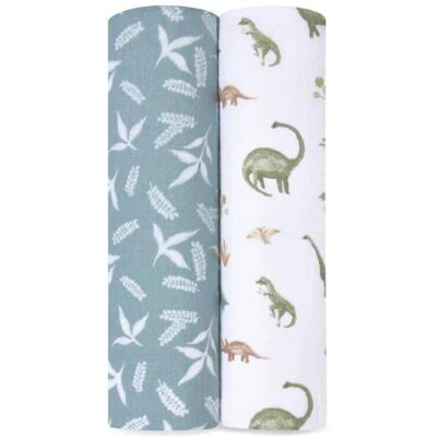 aden + anais - Essentials Dino Jungle - 2-pack - 112 x 112 cm - Muslin swaddle aden + anais - Essentials Dino Jungle - 2-pack - 112 x 112 cm - Muslin swaddle