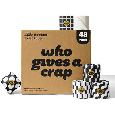 Who Gives A Crap Extra Soft Double Length Toilet Roll, 3 ply, 48 Pack Who Gives A Crap Extra Soft Double Length Toilet Roll, 3 ply, 48 Pack