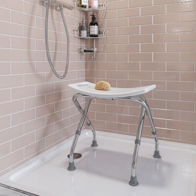 Croydex White Adjustable Shower Stool - Bathroom & Shower Seat Croydex White Adjustable Shower Stool - Bathroom & Shower Seat