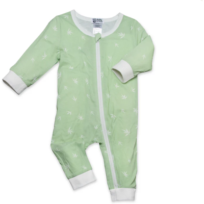 Mama Bamboo Babygrow 6-9 Months Green Bamboo Print Mama Bamboo Babygrow 6-9 Months Green Bamboo Print