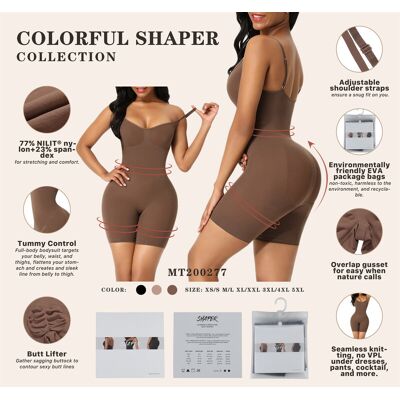 Feelingirl Tummy Control Seamless Mid-Thigh Bodysuit Butt Lifter Shapewear for Women XL/XXL Brown, Couple Gift Perfect Gift Feelingirl Tummy Control Seamless Mid-Thigh Bodysuit Butt Lifter Shapewear for Women XL/XXL Brown, Couple Gift Perfect Gift