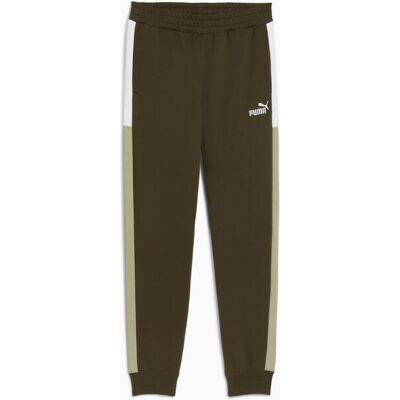 Puma Essentials BLOCK Sweatpants - Dark Olive Puma Essentials BLOCK Sweatpants - Dark Olive