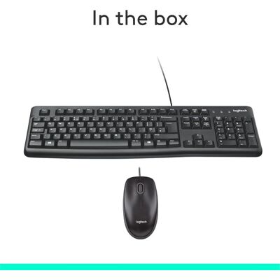 Logitech MK120 Wired Keyboard and Mouse Combo - Black Logitech MK120 Wired Keyboard and Mouse Combo - Black