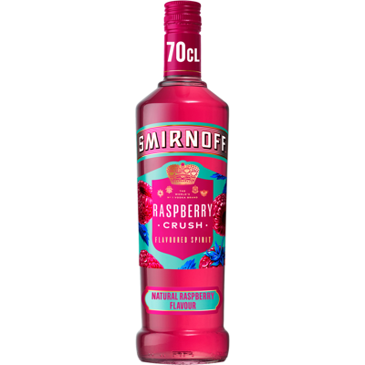 Smirnoff Raspberry Crush Vodka Based Flavoured Spirit Drink 35% Vol 70cl Smirnoff Raspberry Crush Vodka Based Flavoured Spirit Drink 35% Vol 70cl