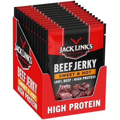Jack Link's Beef Jerky Sweet & Hot 12 x 25g Jack Link's Beef Jerky Sweet & Hot 12 x 25g