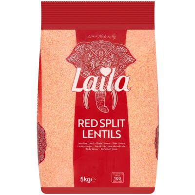 Laila Red Split Lentils 5Kg Laila Red Split Lentils 5Kg