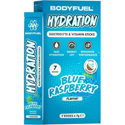 Applied Nutrition BodyFuel Electrolyte & Vitamin Sticks, Zero Sugar, with Coconut Water, Energy & Performance Support, Blue Raspberry (7 x 7g Sachets) Applied Nutrition BodyFuel Electrolyte & Vitamin Sticks, Zero Sugar, with Coconut Water, Energy & Performance Support, Blue Raspberry (7 x 7g Sachets)