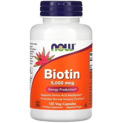 Now Foods Biotin 5000 mcg Vegetarian Capsules - Vitamins Now Foods Biotin 5000 mcg Vegetarian Capsules - Vitamins