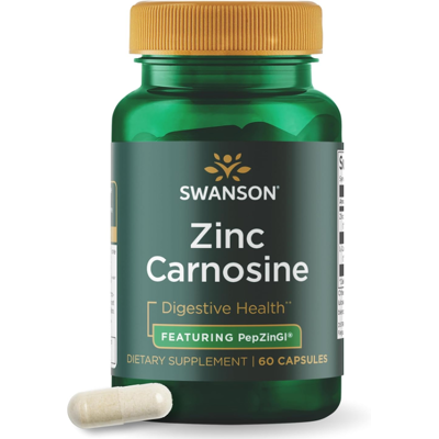 Swanson Zinc Carnosine - 60 capsules - Digestive Health Support Swanson Zinc Carnosine - 60 capsules - Digestive Health Support