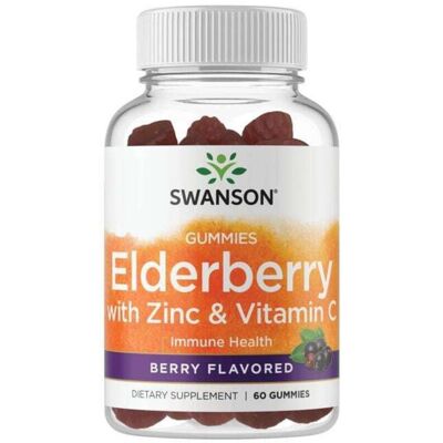 Swanson Elderberry Zinc Vitamin C Berry Gummies - Dietary Supplement Swanson Elderberry Zinc Vitamin C Berry Gummies - Dietary Supplement