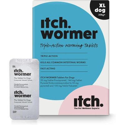 Itch Wormer for Extra Large Dogs 2 Tablets Itch Wormer for Extra Large Dogs 2 Tablets