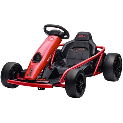 HOMCOM - HOMCOM 24V Electric Go Kart - Music - Go Kart HOMCOM - HOMCOM 24V Electric Go Kart - Music - Go Kart