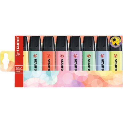 STABILO Boss Pastel Highlighter - Dual Tip - 8 pcs STABILO Boss Pastel Highlighter - Dual Tip - 8 pcs