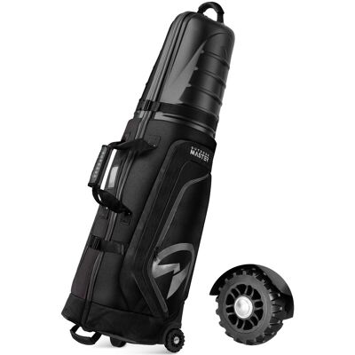 OutdoorMaster Padded Golf Club Travel Bag Half Case with Wheels - Grey&Black OutdoorMaster Padded Golf Club Travel Bag Half Case with Wheels - Grey&Black