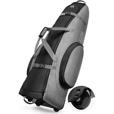 OutdoorMaster wheeled golf club travel bag, gray, thickened design OutdoorMaster wheeled golf club travel bag, gray, thickened design