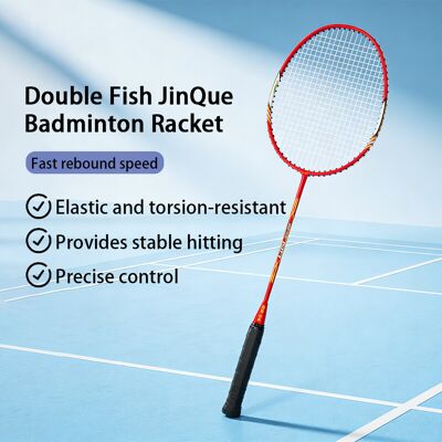 Double Fish Carbon Aluminum Badminton Racket 2-Pack Set, Red, 1503 Double Fish Carbon Aluminum Badminton Racket 2-Pack Set, Red, 1503