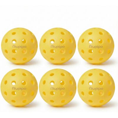 NIUPIPO 6-Pack Outdoor Pickleball Set – High-Quality Durable, 74mm Diameter, TPE Material, Suitable for All Weather Conditions NIUPIPO 6-Pack Outdoor Pickleball Set – High-Quality Durable, 74mm Diameter, TPE Material, Suitable for All Weather Conditions