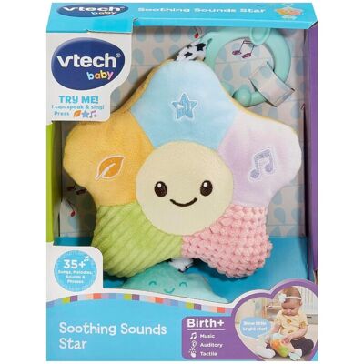 Vtech Baby Soothing Sounds Star Toy with Lights & Music Clip On Sensory Gift for Newborns Vtech Baby Soothing Sounds Star Toy with Lights & Music Clip On Sensory Gift for Newborns