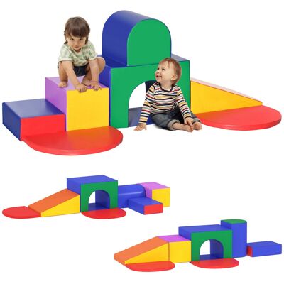 3D0-012V00MX HOMCOM Kids Soft Play Set, Seven-Piece Climb and Crawl Foam Blocks for Toddlers, Indoor Soft Play Equipment for Motor Skills, Multicoloured 3D0-012V00MX HOMCOM Kids Soft Play Set, Seven-Piece Climb and Crawl Foam Blocks for Toddlers, Indoor Soft Play Equipment for Motor Skills, Multicoloured