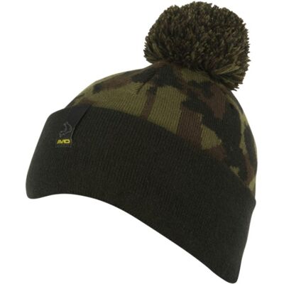 Avid - Black and Camo Bobble Hat Avid - Black and Camo Bobble Hat