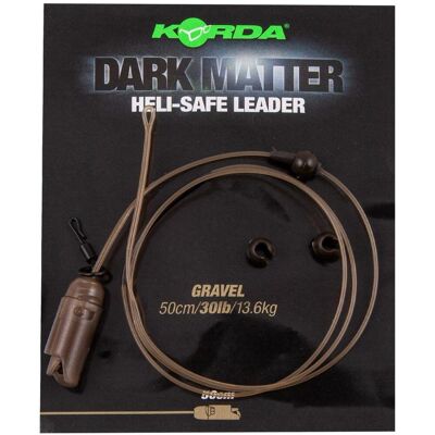 Korda - Dark Matter Heli-Safe - Gravel - 30lb/50cm - Leader Korda - Dark Matter Heli-Safe - Gravel - 30lb/50cm - Leader