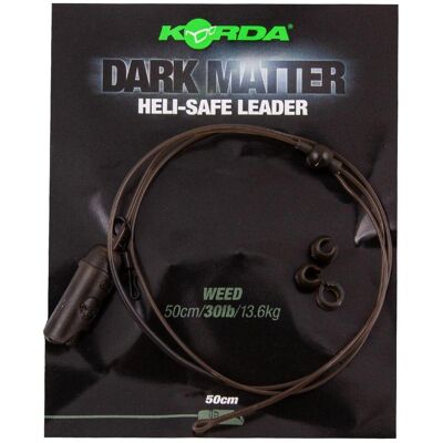 Korda - Dark Matter Leader Heli Safe 30lb-50cm-Weed Korda - Dark Matter Leader Heli Safe 30lb-50cm-Weed