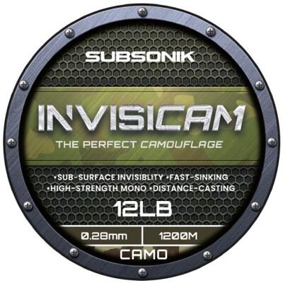Subsonik Camo Fishing Line - 1200m, 0.41mm - High Strength Subsonik Camo Fishing Line - 1200m, 0.41mm - High Strength