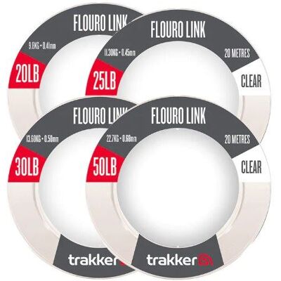 Trakker Fluoro Link Fishing Line - 20m, 0.68mm, 50lb Trakker Fluoro Link Fishing Line - 20m, 0.68mm, 50lb