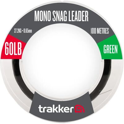 Trakker Green Snag Leader - 100m, 0.65mm, 27.2kg - Fishing Line Trakker Green Snag Leader - 100m, 0.65mm, 27.2kg - Fishing Line