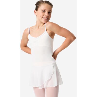 Domyos Girls Skirted Ballet Leotard - White 6 Years female Domyos Girls Skirted Ballet Leotard - White 6 Years female