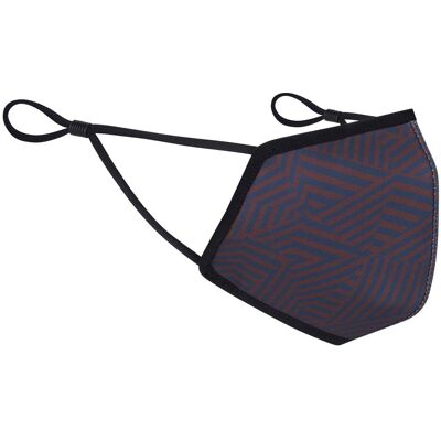 Madison Reusable Face Covering - Navy/burgundy One Size unisex Madison Reusable Face Covering - Navy/burgundy One Size unisex