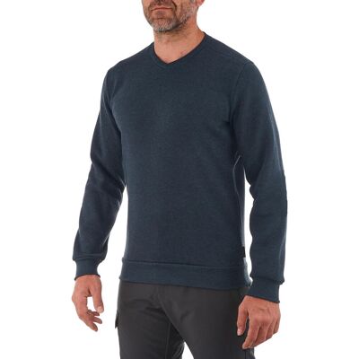 QUECHUA Men’s Hiking Jumper - Nh150 - V-neck L male QUECHUA Men’s Hiking Jumper - Nh150 - V-neck L male