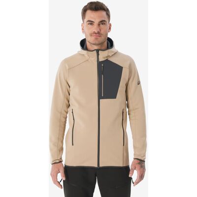 QUECHUA Men’s Mountain Hiking Fleece Jacket - MH500 Full Zip - Beige 2XL male QUECHUA Men’s Mountain Hiking Fleece Jacket - MH500 Full Zip - Beige 2XL male