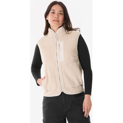 QUECHUA Women's Hiking Sherpa Fleece Gilet MH500 - Beige UK 18-20 unisex QUECHUA Women's Hiking Sherpa Fleece Gilet MH500 - Beige UK 18-20 unisex