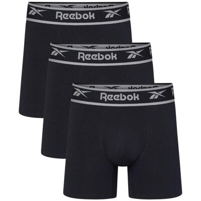 Reebok Men's Cotton Boxers 3-pack - Black UK 30" - EU S male Reebok Men's Cotton Boxers 3-pack - Black UK 30" - EU S male