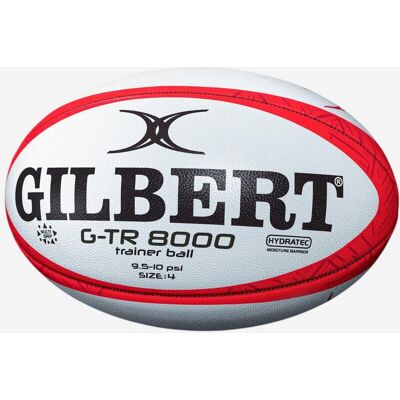 Gilbert G-tr8000 Rugby Ball Size 4 - White And Red 4 unisex Gilbert G-tr8000 Rugby Ball Size 4 - White And Red 4 unisex