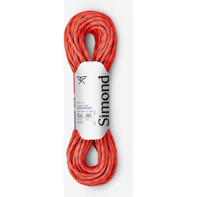 Simond Model 8.6mm x 60m Climbing Rope - Mountaineering Simond Model 8.6mm x 60m Climbing Rope - Mountaineering