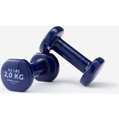 Domyos - 2 kg Dumbbells Twin-Pack - Navy Blue Domyos - 2 kg Dumbbells Twin-Pack - Navy Blue