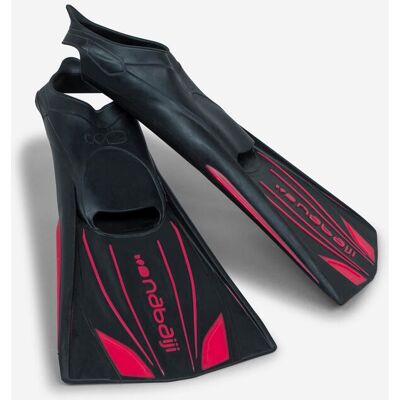 Nabaiji Long Rigid Swim Fins - Black Red - Swimming Fins Nabaiji Long Rigid Swim Fins - Black Red - Swimming Fins