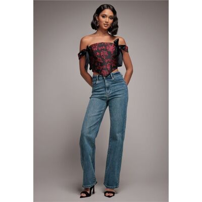 Goddiva denim Mid Wash Straight Leg Denim Jeans - Blue XL female Goddiva denim Mid Wash Straight Leg Denim Jeans - Blue XL female
